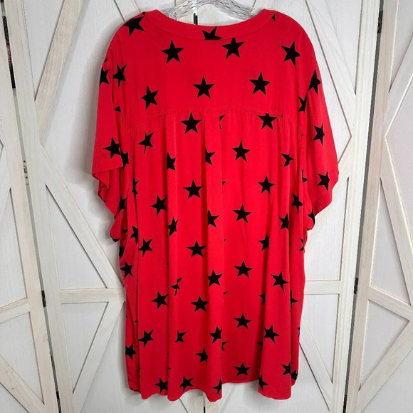 Torrid Harper Rayon Twill Pullover Short Sleeve Tunic Blouse - Picture 4 of 7